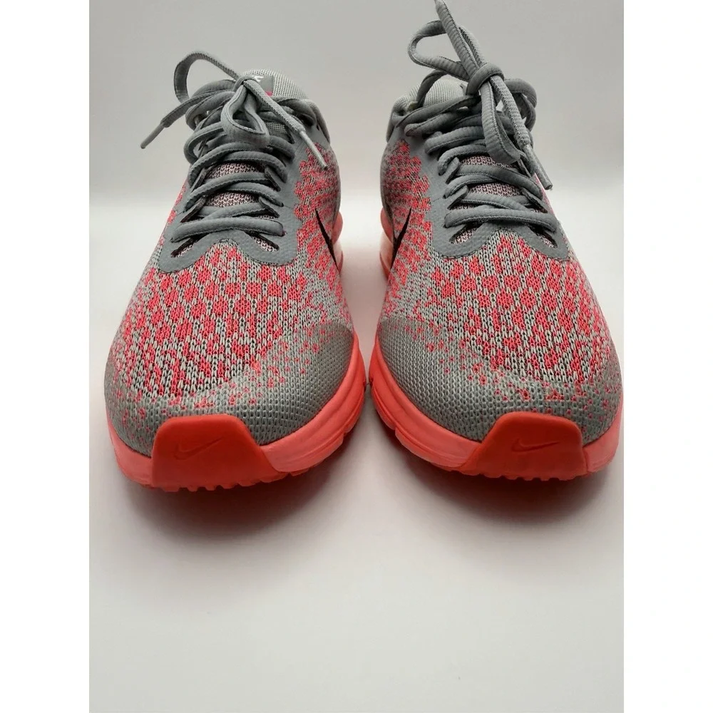 Nike Air Max Sequent 2 GS Gray Hot Punch Running Shoes Youth Size 6Y Athletic